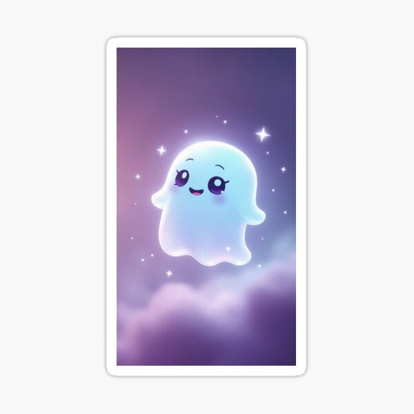 Item preview, Cute Sparkly Ghost designed and sold by Vicarchaeopteryx.