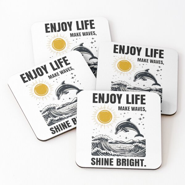 Item preview, Enjoy Life Make Wave Shine Bright Positive Vibes Ocean  designed and sold by JerdbordinShop.