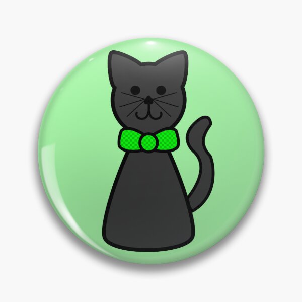 Item preview, Black Cat With Green Bow Tie designed and sold by Laura-Rosa.