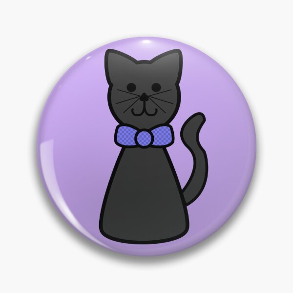 Item preview, Black Cat With Lavender Bow Tie designed and sold by Laura-Rosa.