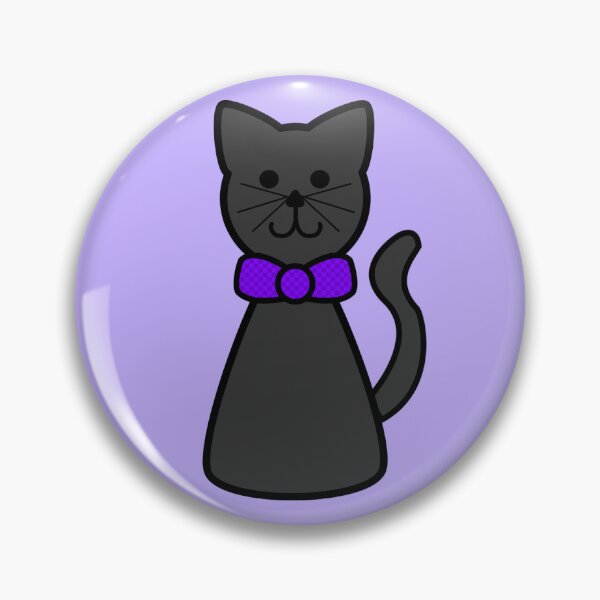 Item preview, Black Cat With Purple Bow Tie designed and sold by Laura-Rosa.
