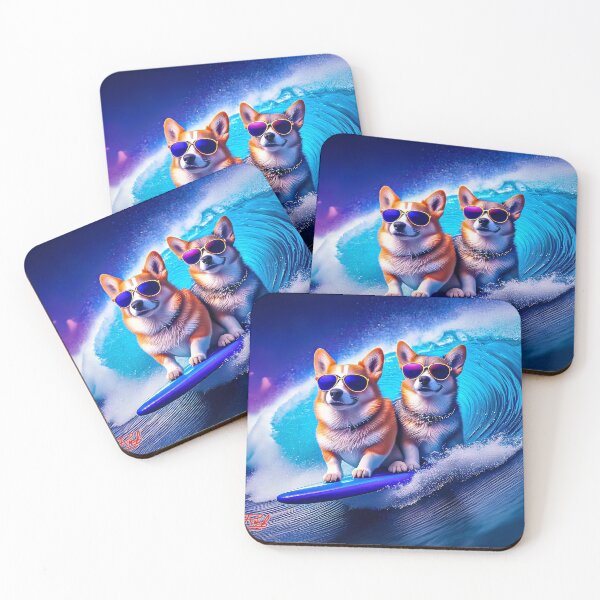 Item preview, Surfin Corgis Design By Rich AMeN Gill designed and sold by RichAMeNGill.