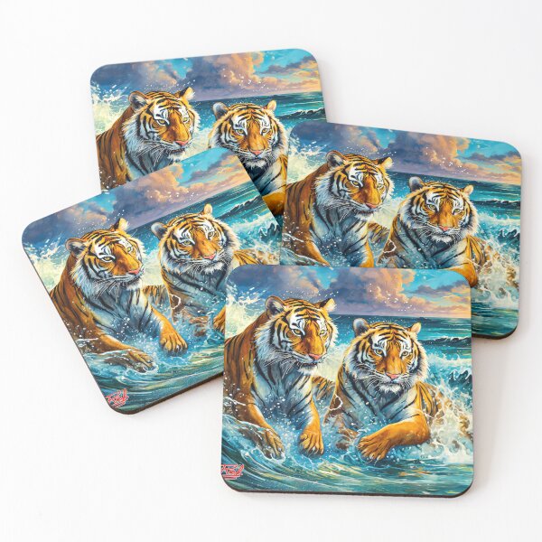 Item preview, Tigers in The Waves Design By Rich AMeN Gill designed and sold by RichAMeNGill.