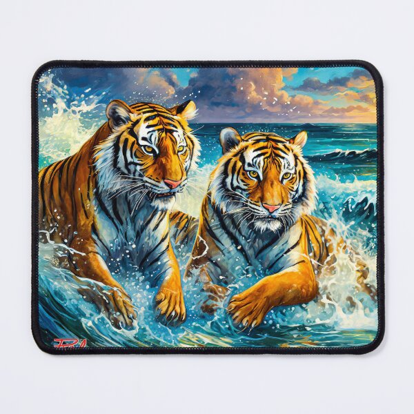 Item preview, Tigers in The Waves Design By Rich AMeN Gill designed and sold by RichAMeNGill.