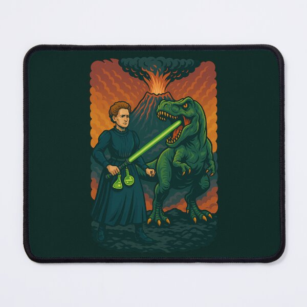 Item preview, Marie Curie T-Rex Lightsaber Volcano Funny Scientist designed and sold by k3rstman1.