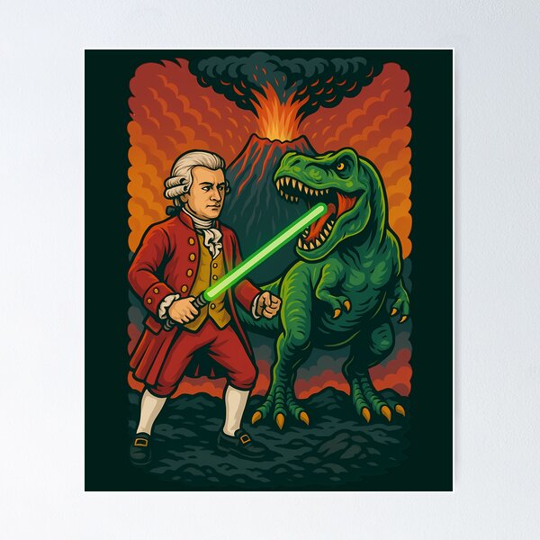 Vista previa del artículo con la obra «Sable de luz T-Rex de Wolfgang Mozart», diseñado y vendido por k3rstman1.