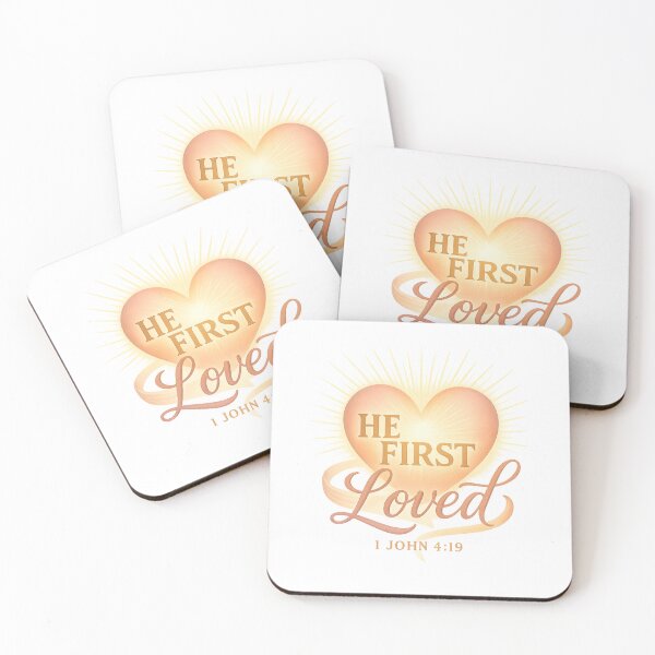 Item preview, He First Loved 1 John 4:19 Bible Christian designed and sold by GoodwillDesigns.