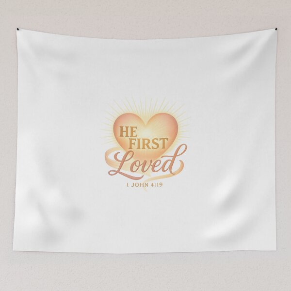 Item preview, He First Loved 1 John 4:19 Bible Christian designed and sold by GoodwillDesigns.