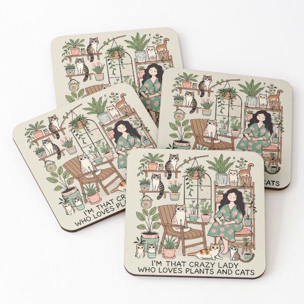 Item preview, I’m That Crazy Lady Who Loves Plants and Cats – Funny Plant Mom Design designed and sold by MAGICKEY2024.