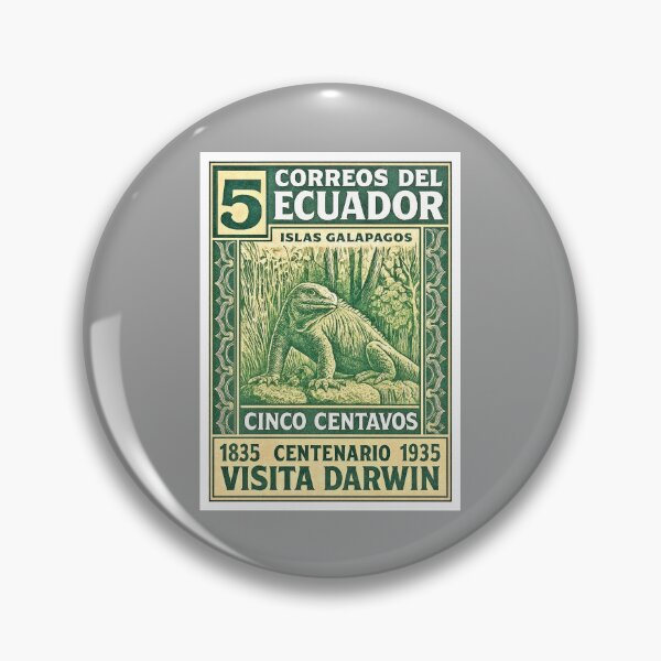 Item preview, Ecuador Galapagos Iguana Stamp Poster designed and sold by retrographics.