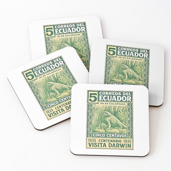 Item preview, Ecuador Galapagos Iguana Stamp Poster designed and sold by retrographics.