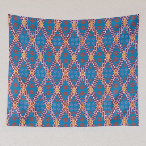 Item preview, Trellis Pattern Blue and Golds interior Accessories designed and sold by LifeTU.