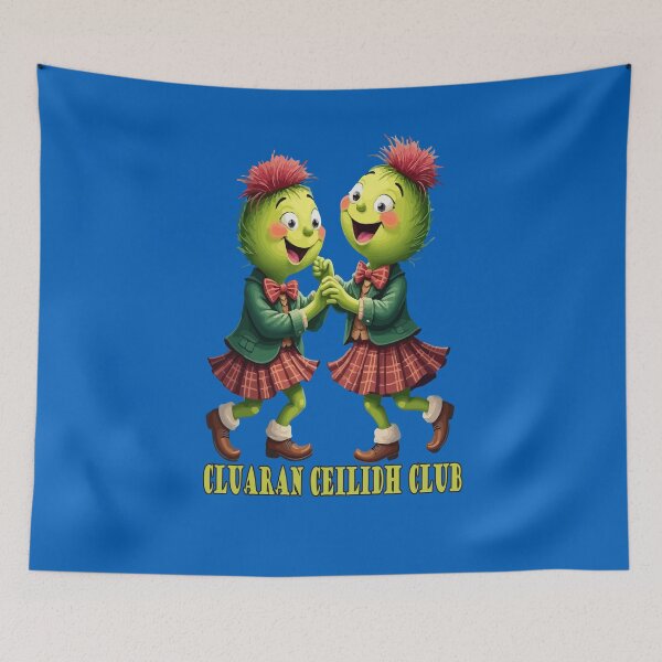 Item preview, Cluaran Ceilidh Club Scottish Thistles Wearing Plaid designed and sold by taiche.