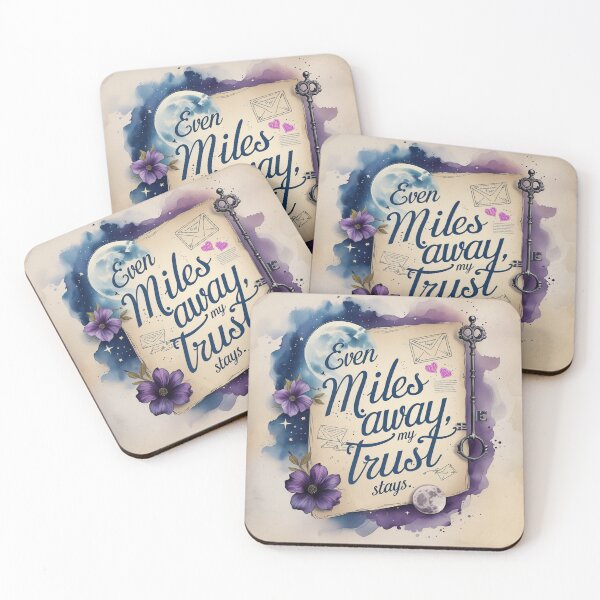 Item preview, Even Miles Away – Long Distance Love Vintage Quote Design designed and sold by Irene Catchmind.