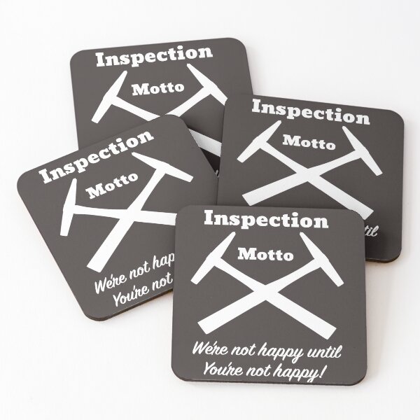 Item preview, Inspection motto designed and sold by CrudeorRefined.