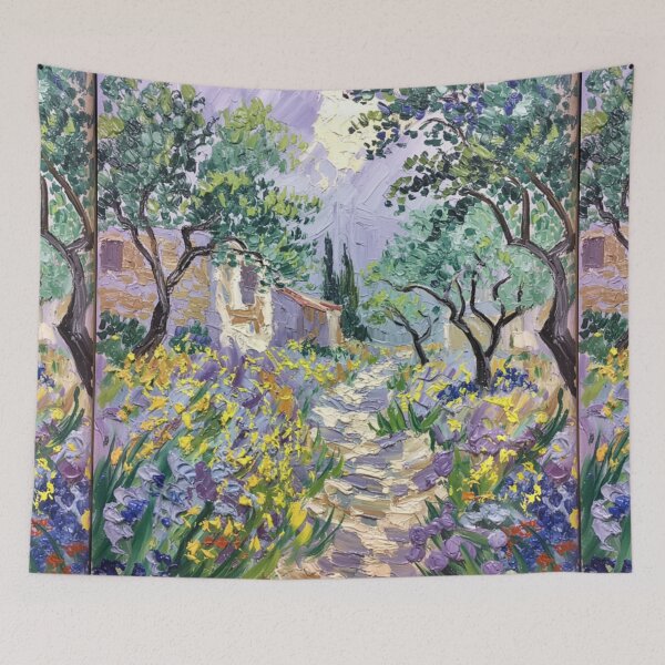 Item preview, Sunlit Lavender Garden Path | Impressionist Painting of Provence, France designed and sold by CARRAANN.