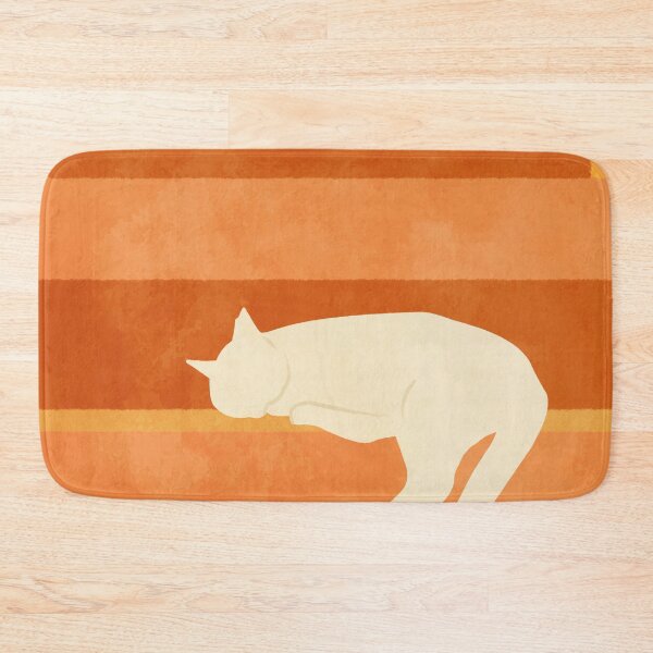 Item preview, When You Find the Perfect Spot, Soft Sunlight, Sleepy Cat, Warm Orange Art designed and sold by Kintsugi99.