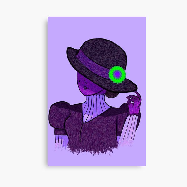 Aperçu de l'œuvre Purple Woman With Hat créée et vendue par Laura-Rosa.