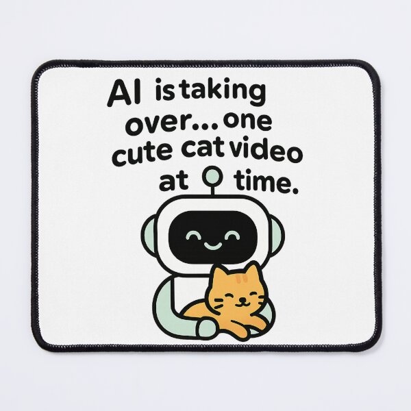 Item preview, AI's Plan: Cute Cat Video Takeover designed and sold by MasCorner.