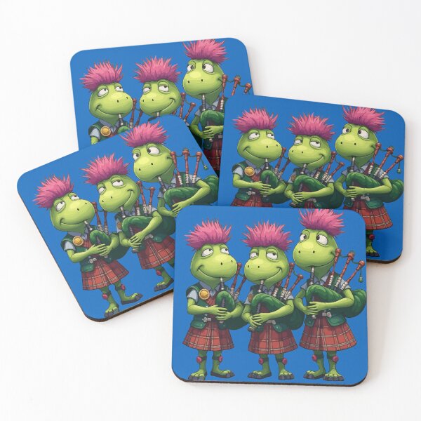 Item preview, Bagpipers for Burns Supper Scottish Thistles Wearing Plaid designed and sold by taiche.