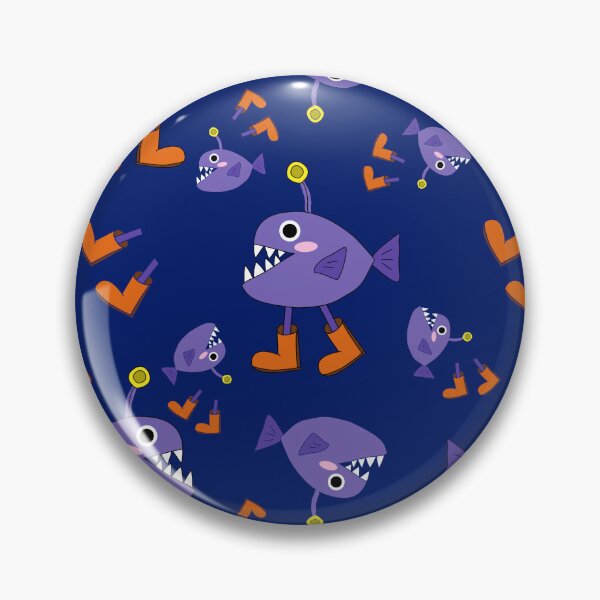 Item preview, Funny Purple Angler Fish in Boots Pattern designed and sold by overheadclick.