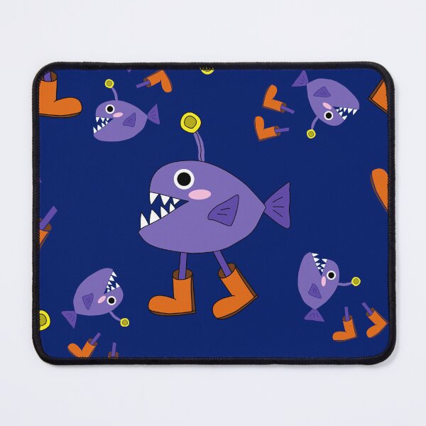Item preview, Funny Purple Angler Fish in Boots Pattern designed and sold by overheadclick.