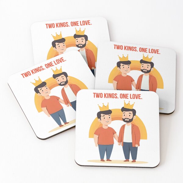 Item preview, Two Kings One Love – Gay Couple Pride Art designed and sold by PIXelayDesigns.
