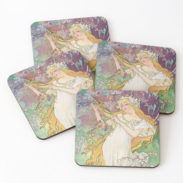 Item preview, Alphonse Mucha The Seasons Spring designed and sold by maniacfitness.