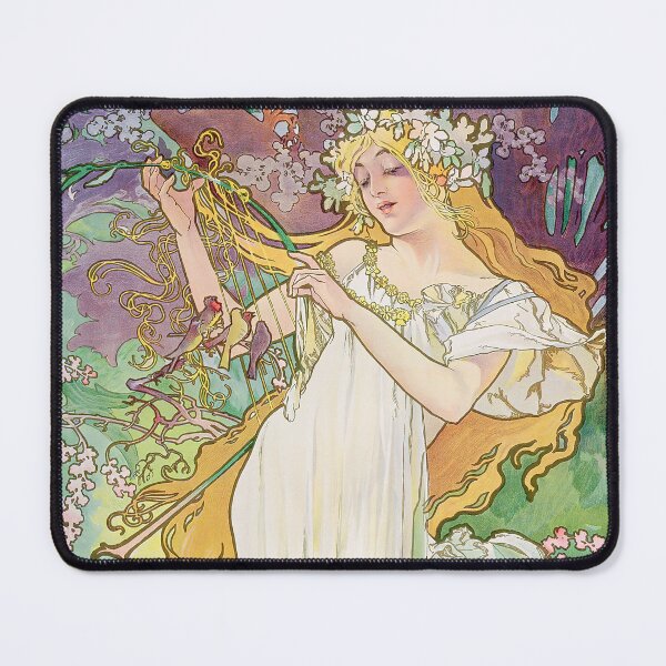 Item preview, Alphonse Mucha The Seasons Spring designed and sold by maniacfitness.