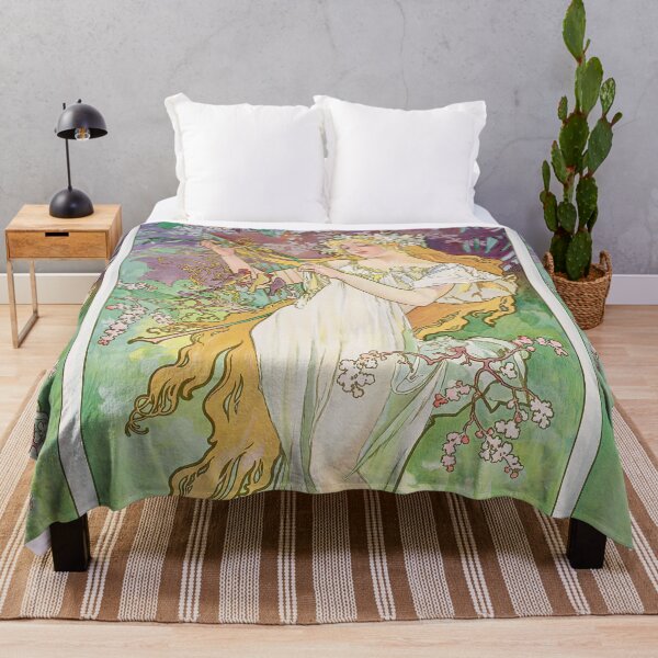 Item preview, Alphonse Mucha The Seasons Spring designed and sold by maniacfitness.