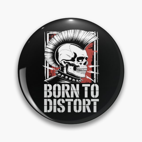 Item preview, Born to Distort Punk Skull Mohawk Design designed and sold by Parkerzz.