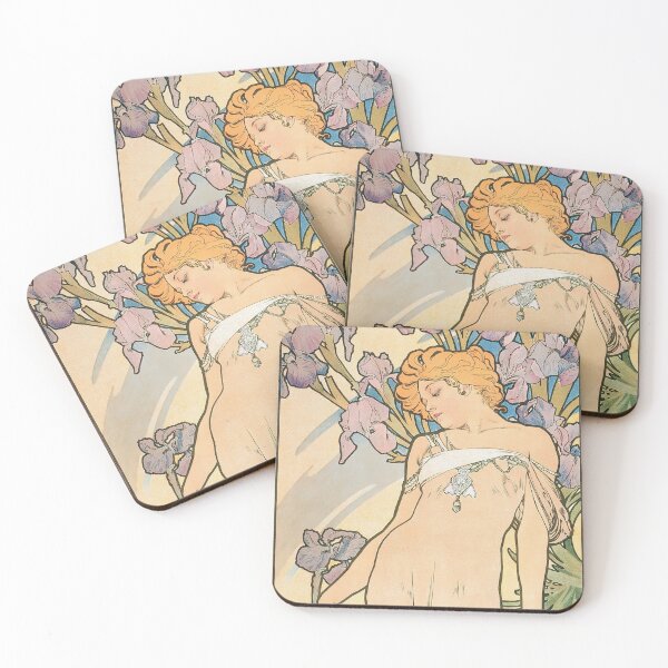 Item preview, Alphonse Mucha The Flowers Iris designed and sold by maniacfitness.