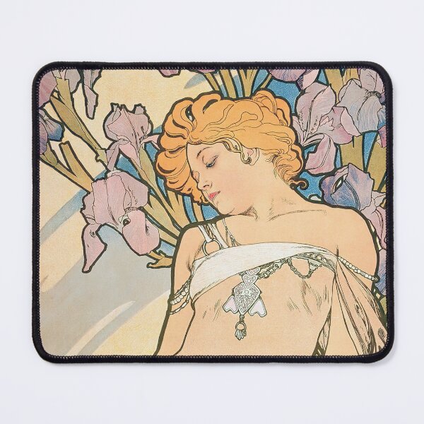 Item preview, Alphonse Mucha The Flowers Iris designed and sold by maniacfitness.