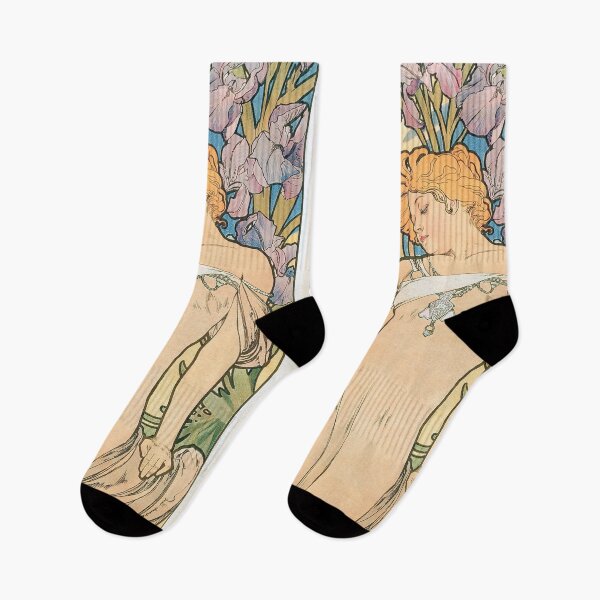 Item preview, Alphonse Mucha The Flowers Iris designed and sold by maniacfitness.