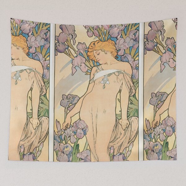 Item preview, Alphonse Mucha The Flowers Iris designed and sold by maniacfitness.