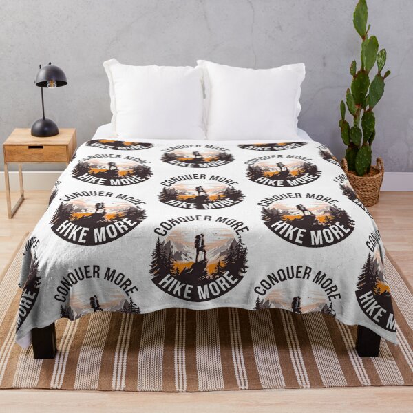 Item preview, Conquer More, Hike More – Mountain Hiking Outdoors designed and sold by Taans-Creation.