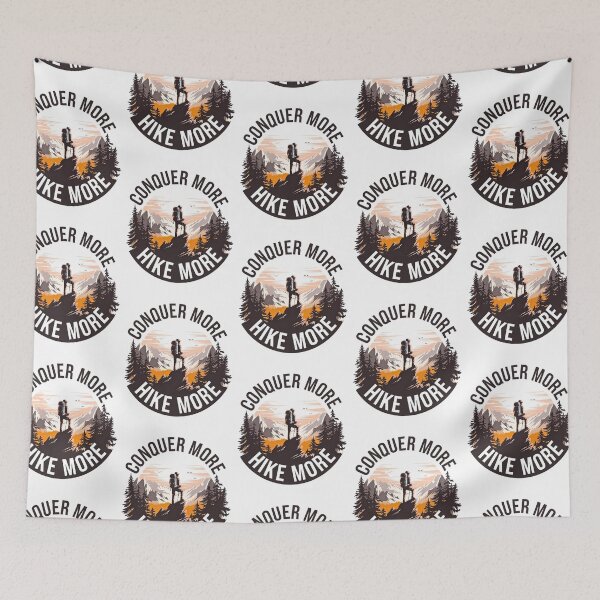 Item preview, Conquer More, Hike More – Mountain Hiking Outdoors designed and sold by Taans-Creation.