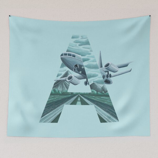Item preview, Letter A paired with Airplane designed and sold by Kaushlydraw.