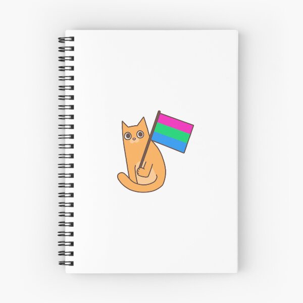 Item preview, Polysexual Pride Flag Ginger Cat Sticker designed and sold by PosteriaArchive.