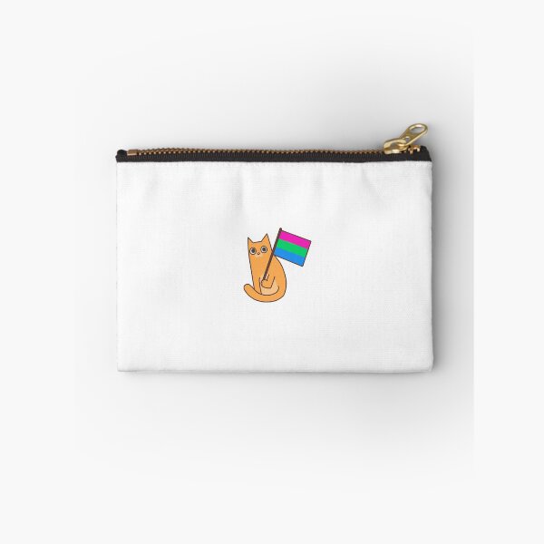 Item preview, Polysexual Pride Flag Ginger Cat Sticker designed and sold by PosteriaArchive.