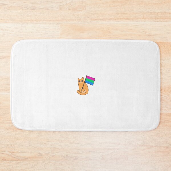 Item preview, Polysexual Pride Flag Ginger Cat Sticker designed and sold by PosteriaArchive.