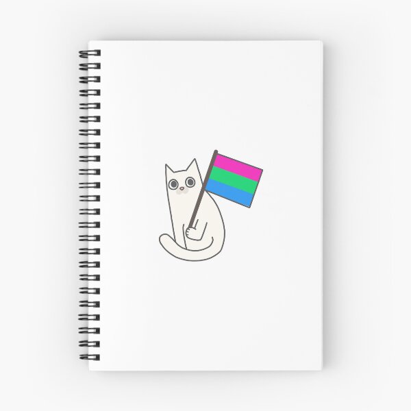 Item preview, Polysexual Pride Flag White Cat Sticker designed and sold by PosteriaArchive.