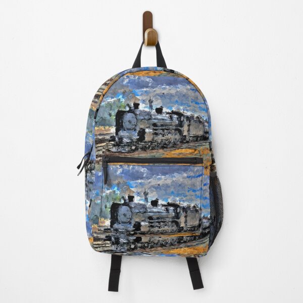 Item preview, Impressionist Painting of a Steam Train visiting Echuca - Echuca, Victoria, Australia designed and sold by Steven Jodoin.