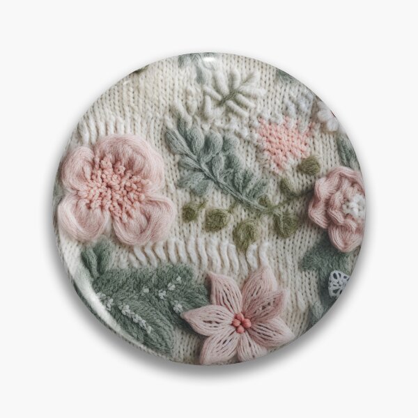 Item preview, Victorian Pastel Embroidered Lace – Soft Floral Textile Pattern designed and sold by HasHs.