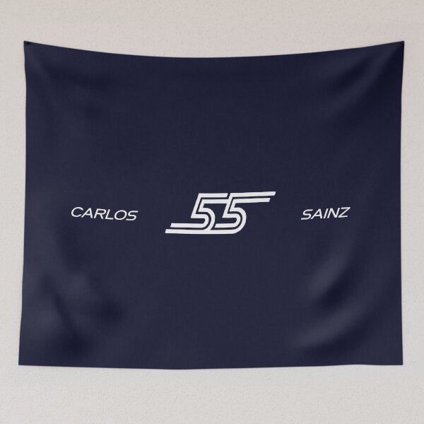 Item preview, Carlos Sainz F1 Spanish Flag Logo - Number 55 Motorsport Graphic Design designed and sold by Studio F1Grid.