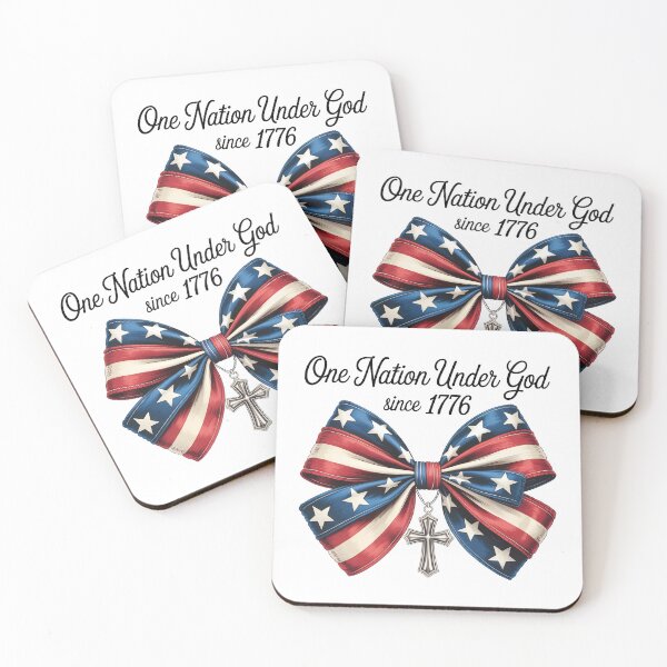 Item preview, Stars and Stripes Bow with Cross, One Nation Under God Patriotic Design designed and sold by LeonellDavy.