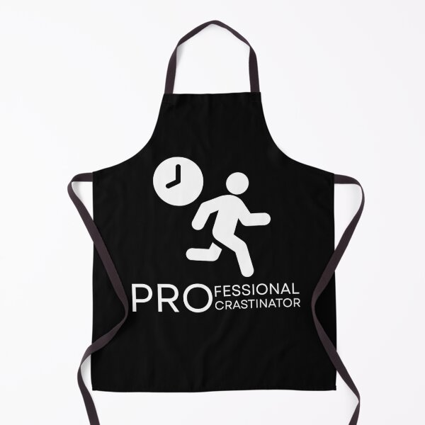 Item preview, Professional Procrastinator, Funny Late Running from Clock - White Print designed and sold by tumbleweedphoto.