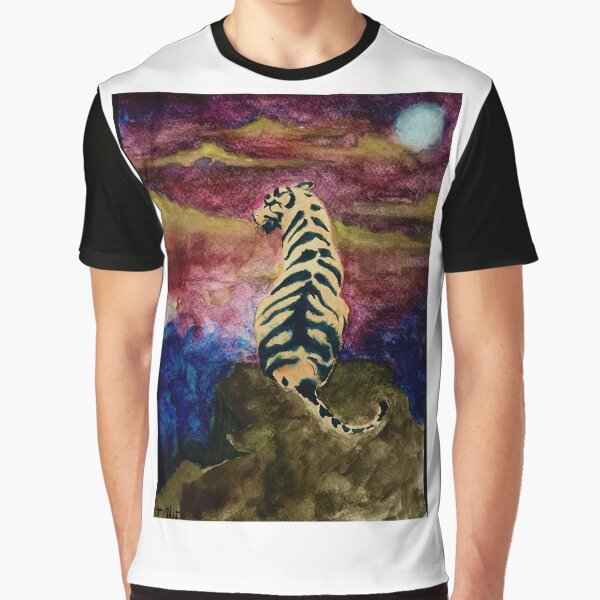 Aperçu de l'œuvre Le Tigre vagabond au-dessus de la mer de brouillard créée et vendue par TahelArt.