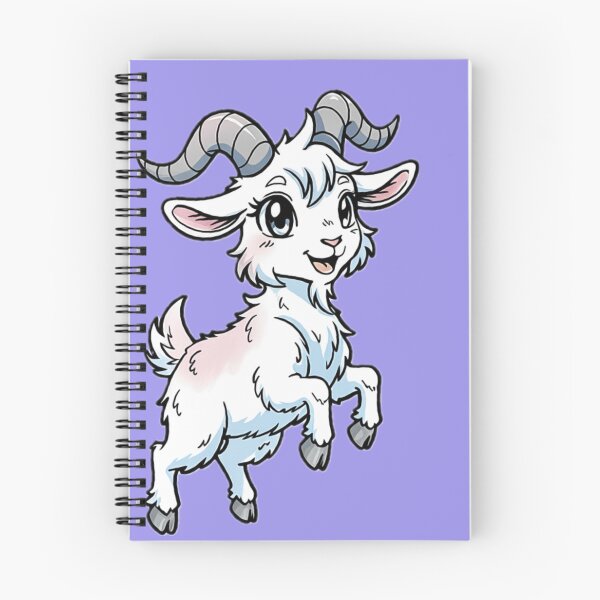 Item preview, Lavender Anime-Style Goat – Adorably Quirky Farm Friend with Big Eyes & Big Personality designed and sold by Kindfolk.