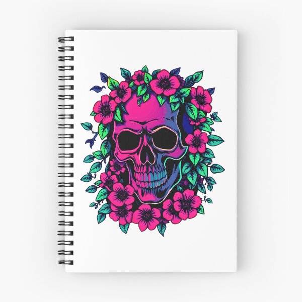 Item preview, Flor de calavera de neón: arte floral gótico y brillante designed and sold by Rothnaric.